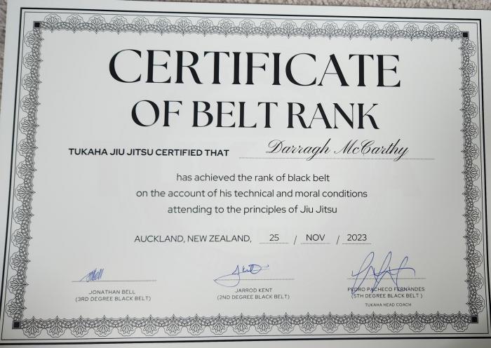 Black belt · November 25, 2023 · Promoted by Pedro Fernandes