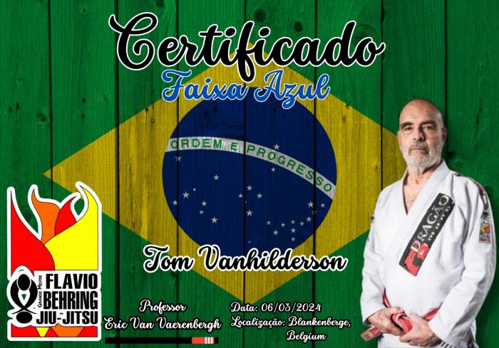Blue belt · March 6, 2024 · Promoted by Eric Van Vaerenbergh