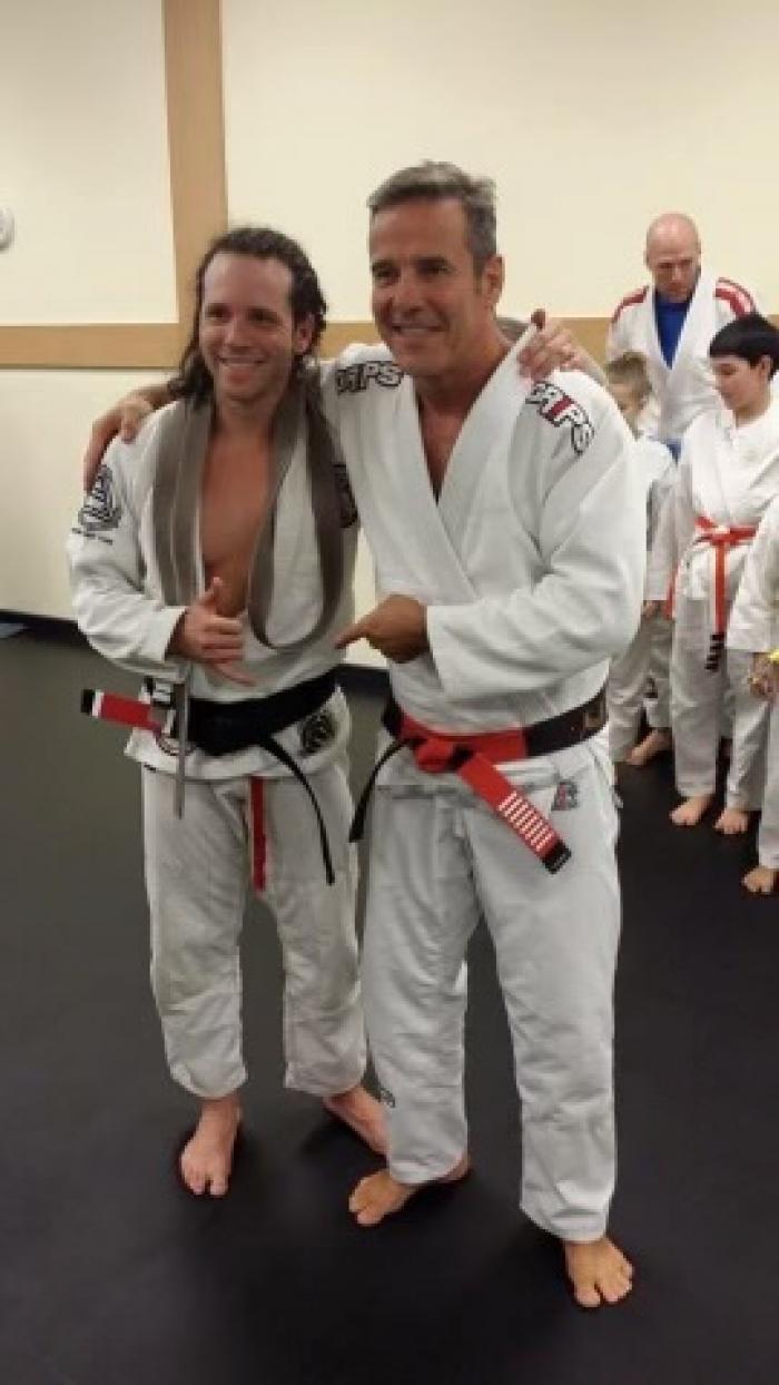 With Pedro Sauer after testing for my black belt
