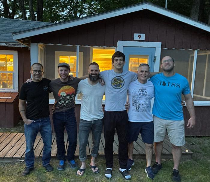 Maine Camp 2021 with my cabin mates, Buddy and Aldor Delp, Scott McNees, Luke Kennison and David Tanner Lauka. Awesome time!