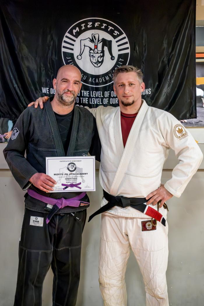 Purple belt promotion with Ivo Frusta Vatavuk