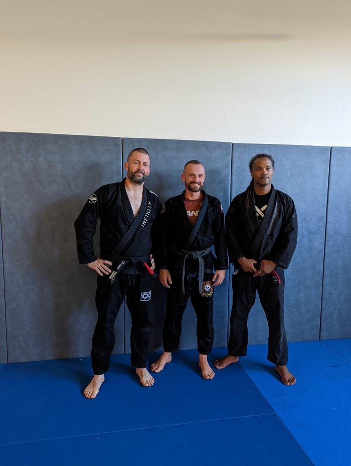 Black Belt with mestre Davis Pierre Louis and François Laurent