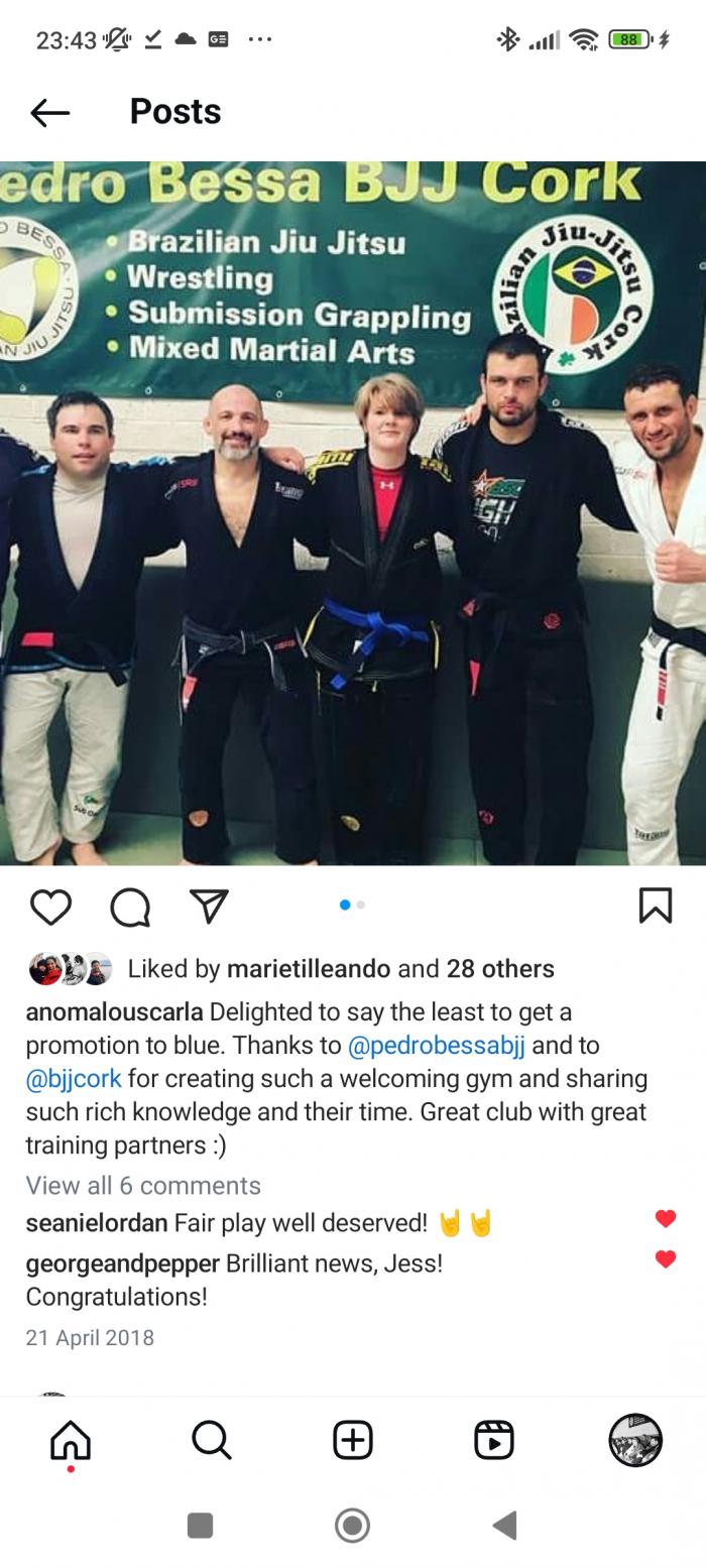 Blue belt · April 21, 2018 · Promoted by Liam Beechinor