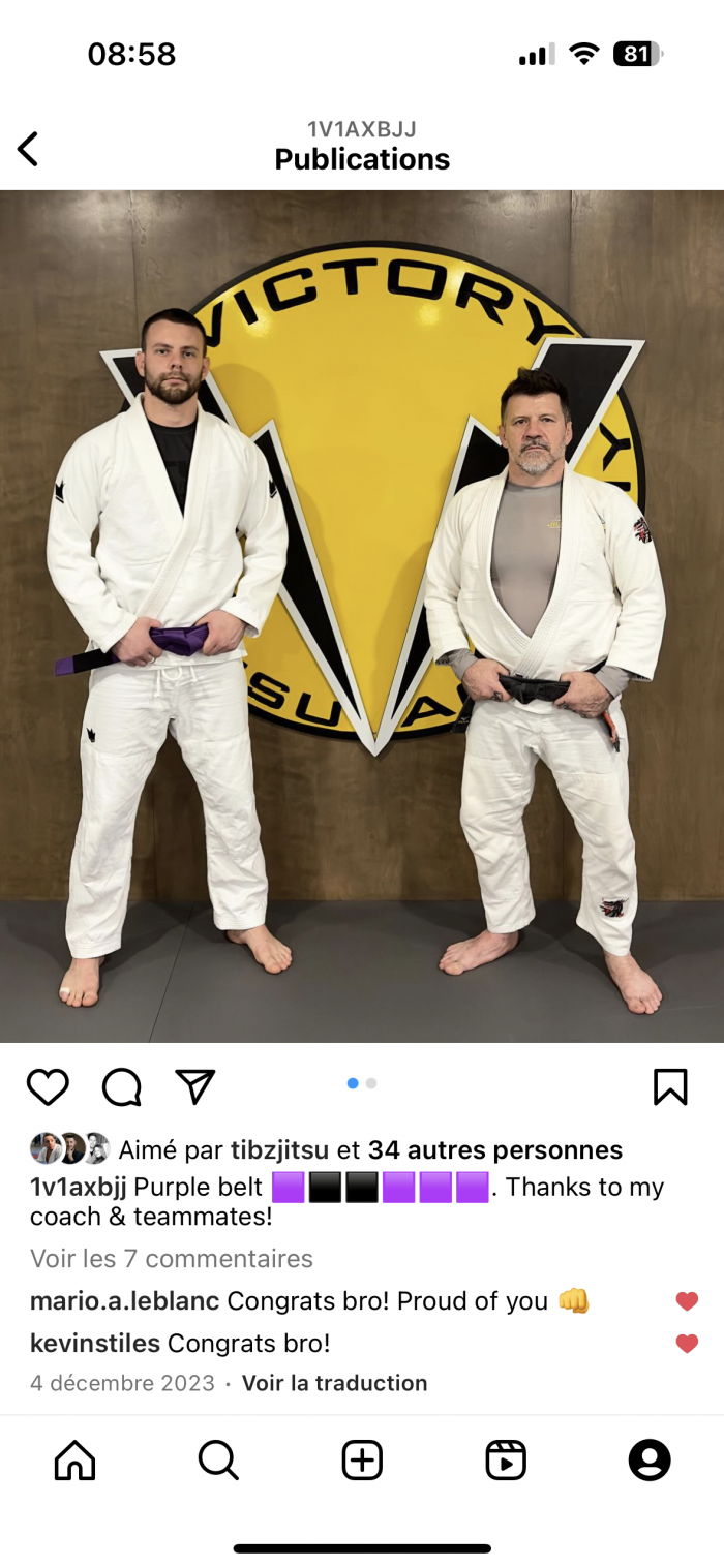 Purple belt · December 4, 2023 · Promoted by Shane Rice