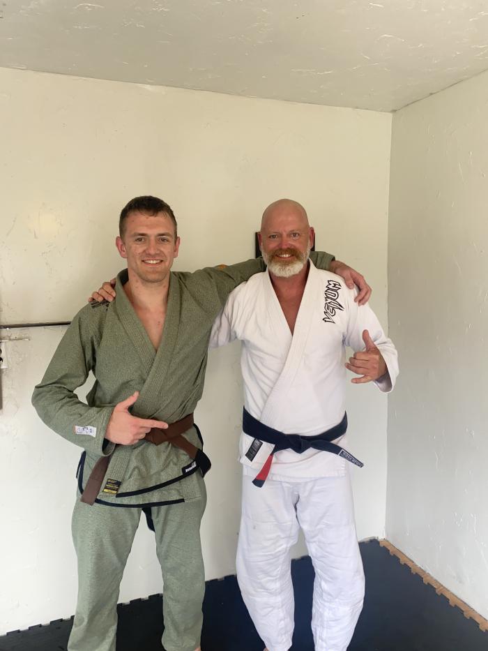Proud Papa- Mason Thomas received his brown belt April 2021