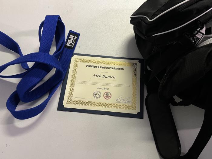 Blue belt · April 1, 2024 · Promoted by Nate Hoover