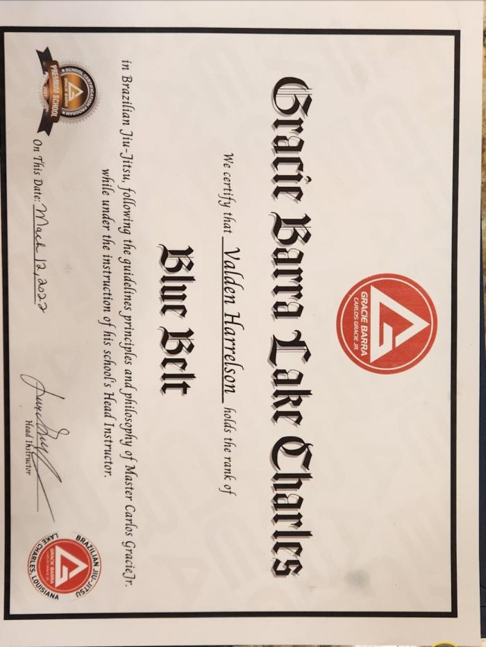 Blue belt · March 12, 2022 · Promoted by Jaime Gomez