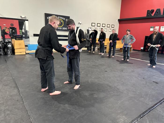 Blue belt · February 4, 2024 · Promoted by Jon Trizila