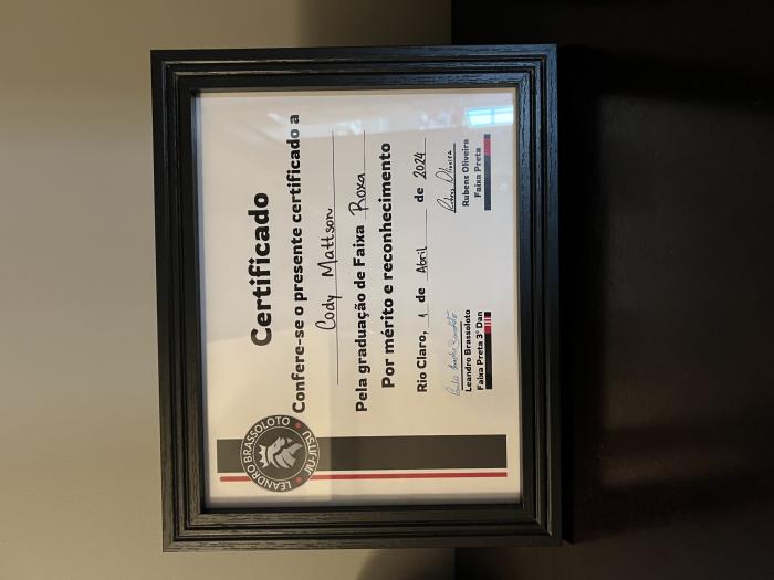 Purple belt · April 1, 2024 · Promoted by Johnathan
