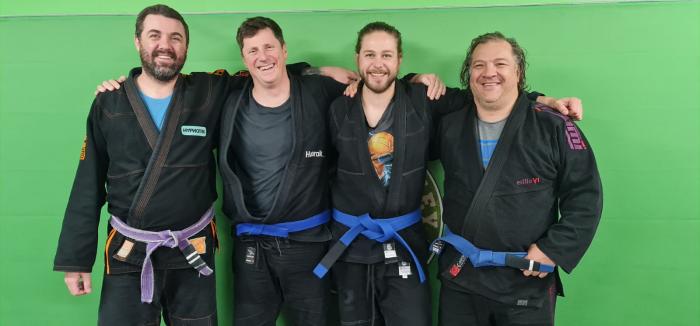 First blue stripe