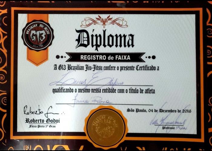 Purple belt · December 4, 2016 · Promoted by Uelber Marques Soares