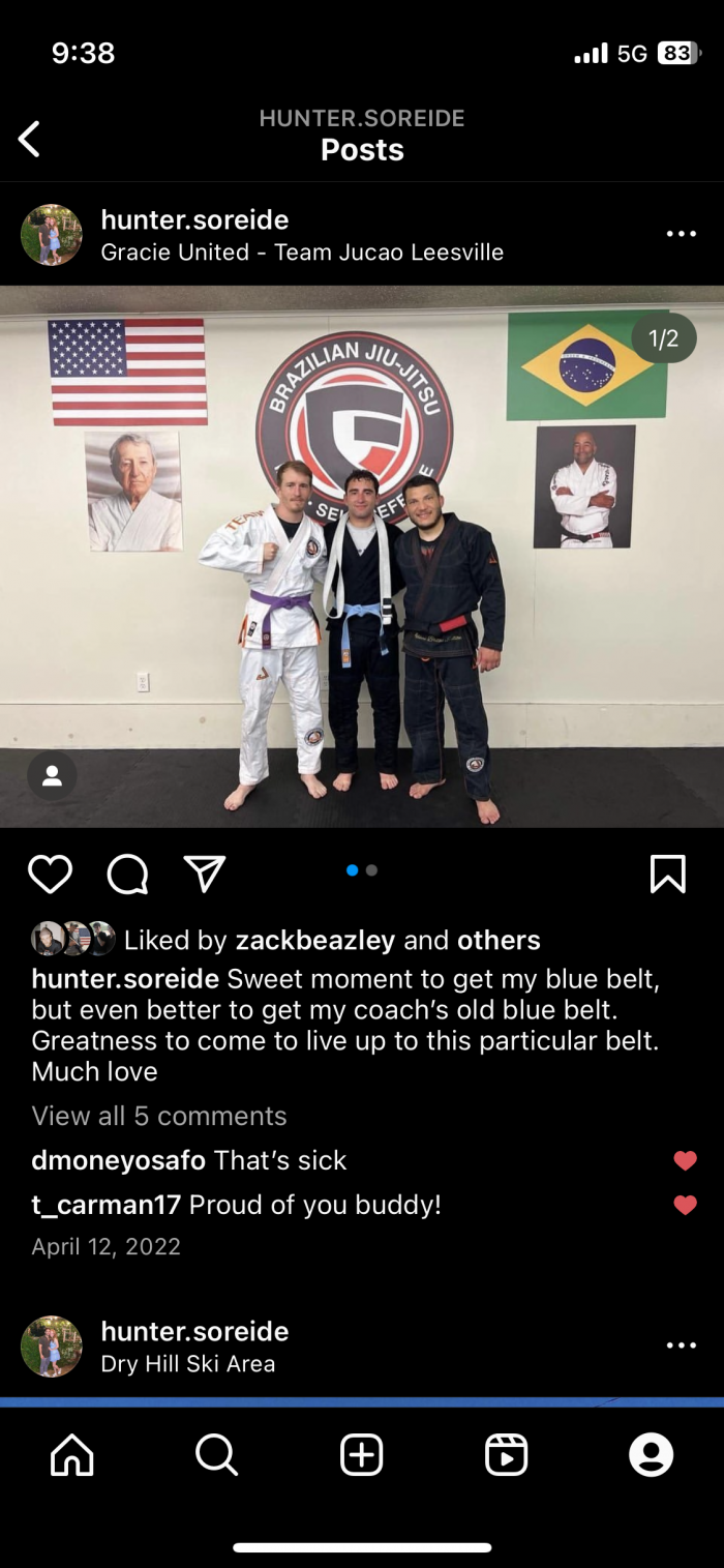 Blue belt · April 12, 2022 · Promoted by Rick Below