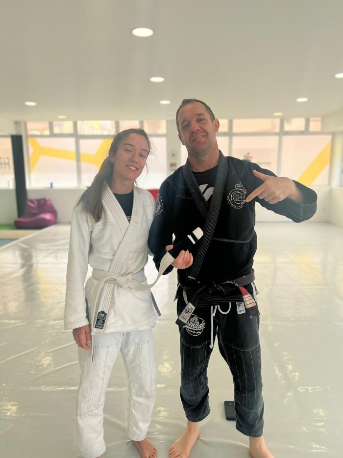 First stripe ever! Thank you Professor Cobrinha!