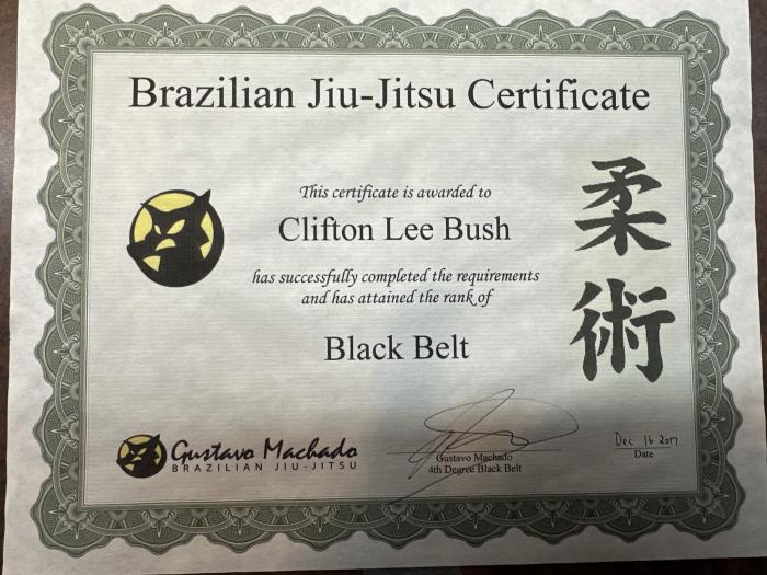 Black belt · December 16, 2017 · Promoted by Gustavo Machado