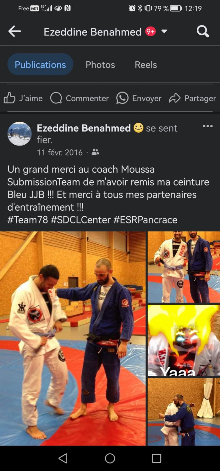 Blue belt · February 11, 2016 · Promoted by Coach Moussa Submission Team