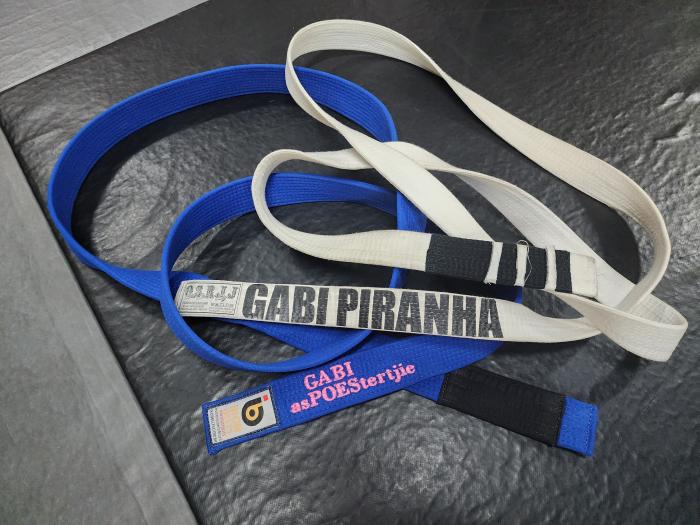 My belt evolution from Portuguese to Afrikaans