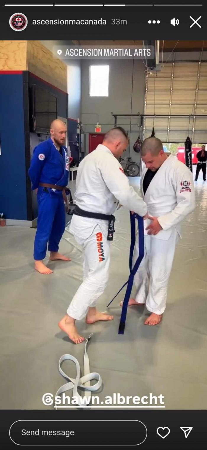 Blue belt · April 16, 2024 · Promoted by Shawn Albrecht