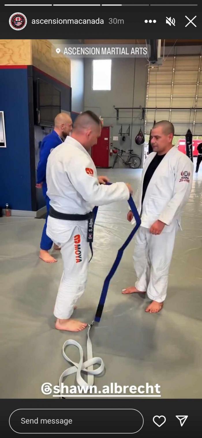 Blue belt · April 16, 2024 · Promoted by Shawn Albrecht