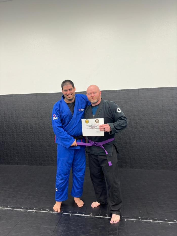 Purple belt · April 27, 2024 · Promoted by Christopher Velez