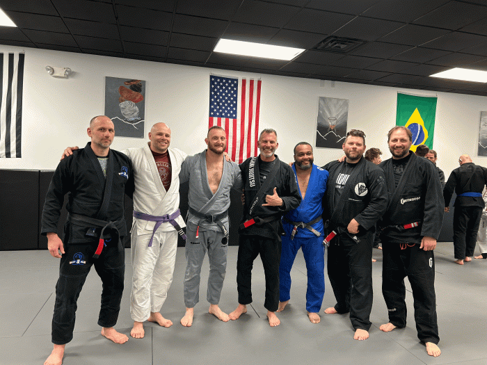 Celebrating With Fellow Black Belt Brothers