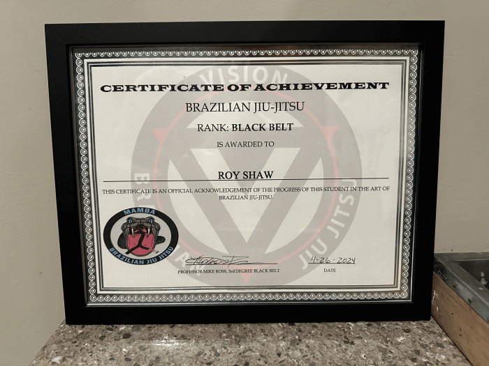 Black Belt Certificate