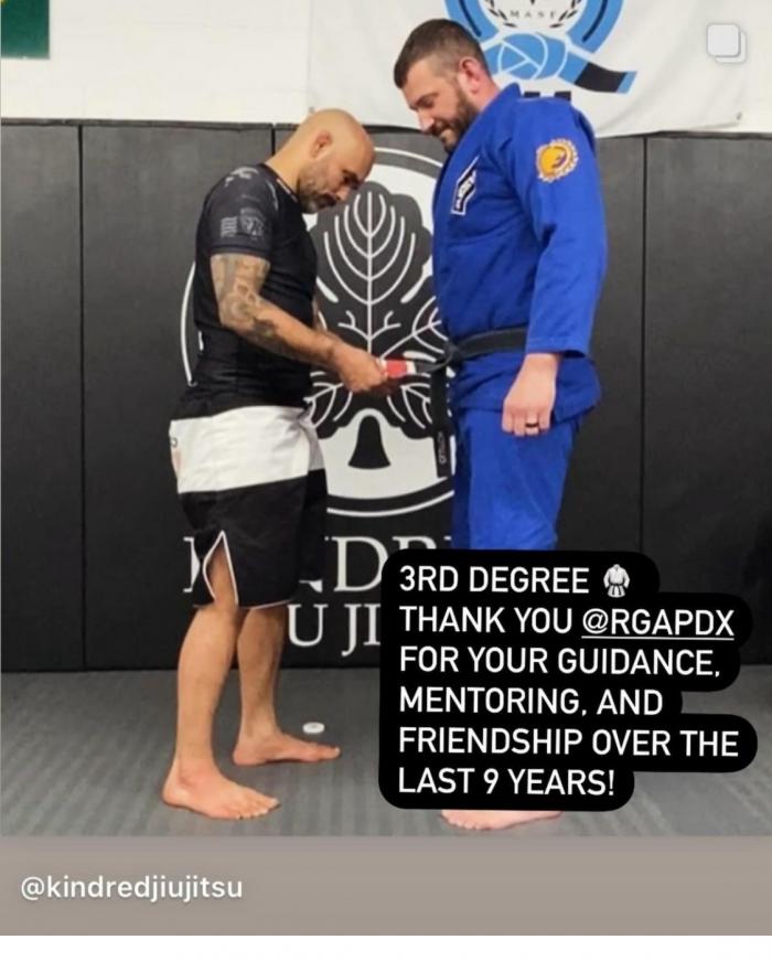 Black belt 3rd degree · April 20, 2024 · Promoted by Aaron Milam