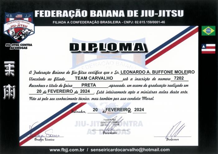 Black belt · February 20, 2024 · Promoted by Ricardo Carvalho Pinto