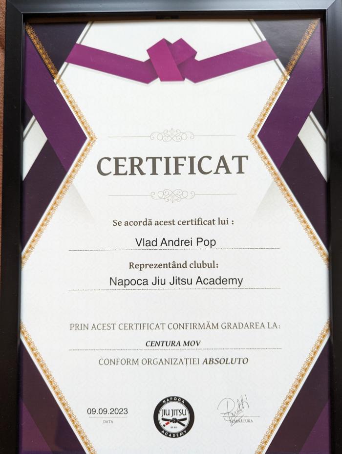 Purple belt · September 9, 2023 · Promoted by Roland Pauletti
