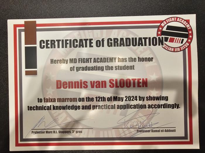 Brown belt · May 12, 2024 · Promoted by Marc Stappers