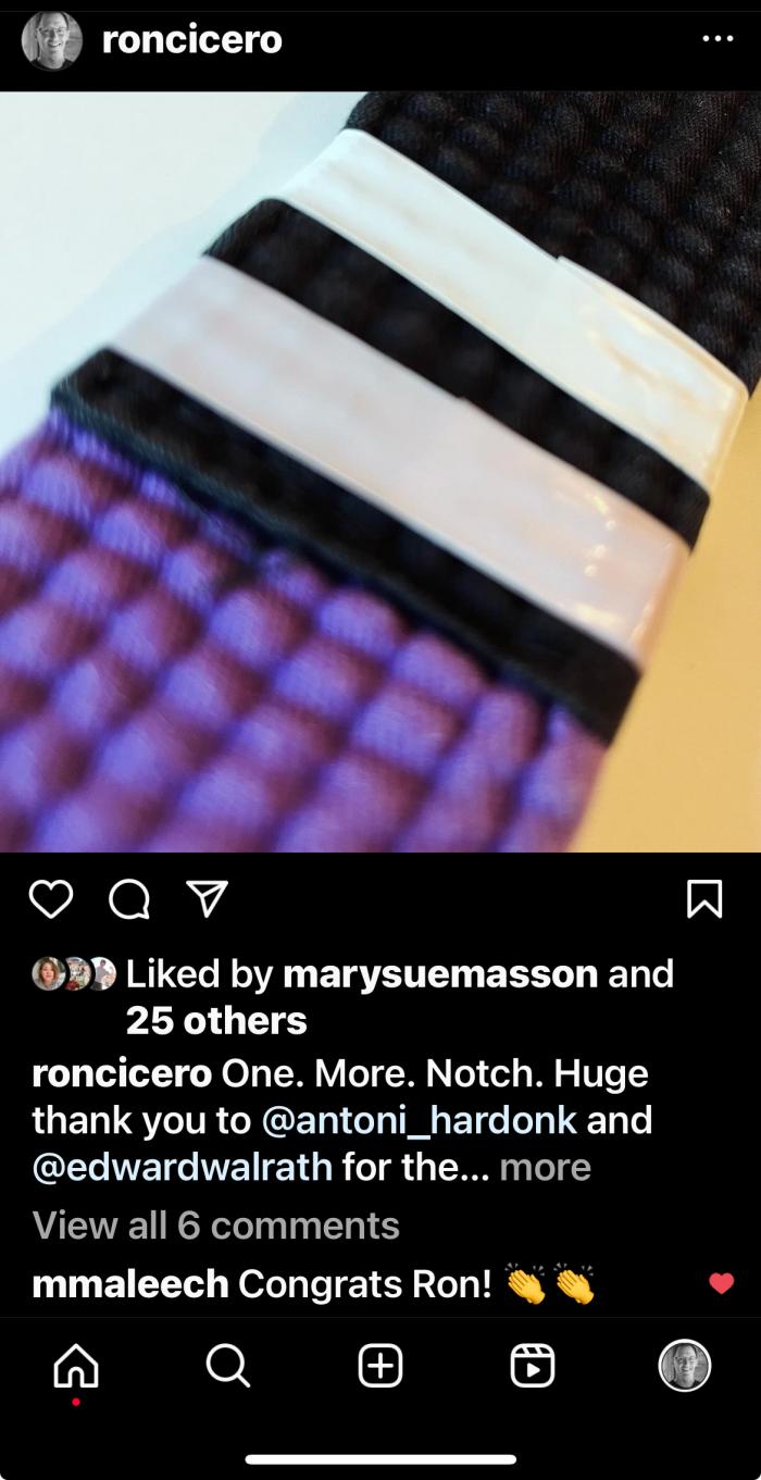 Purple belt · June 4, 2022 · Promoted by Ed Walwrath