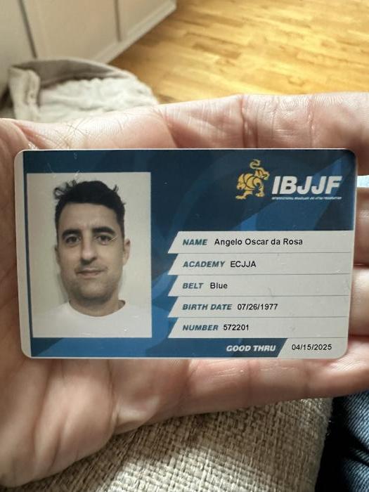 IBJJF blue belt card