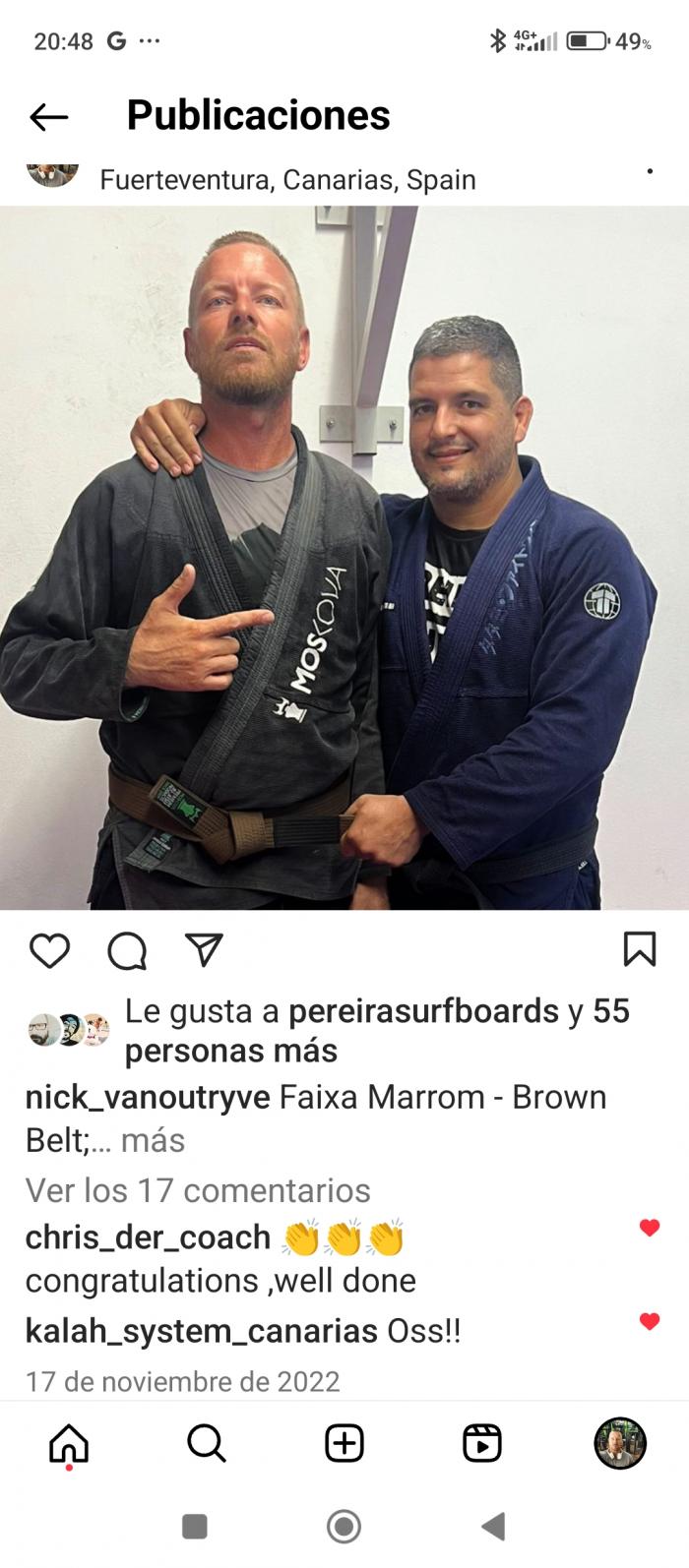 Brown belt · November 16, 2022 · Promoted by Eloy Bolaños