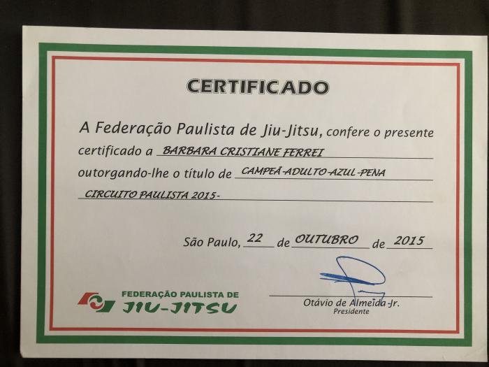 Blue belt · December 14, 2013 · Promoted by Mestre Ricardo Matos - Fusion Jiu Jitsu Club
