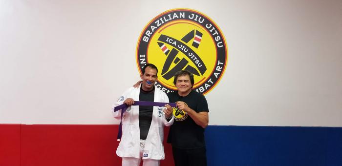 When ICA gave me my purple belt.