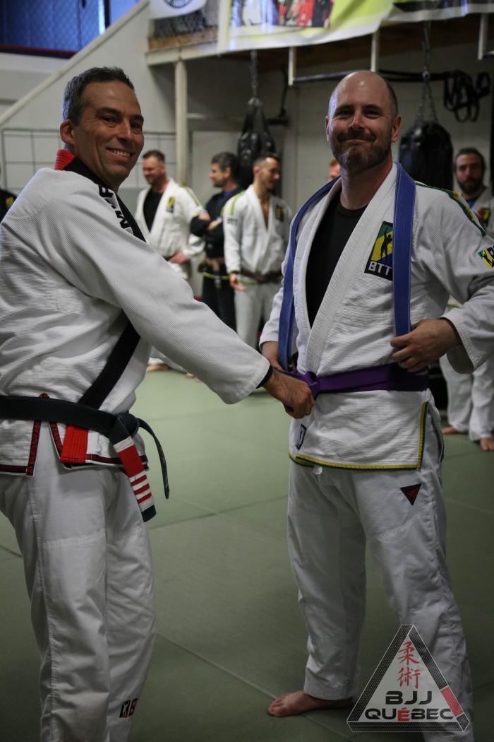 Purple belt · June 2, 2024 · Promoted by Guy Montreuil