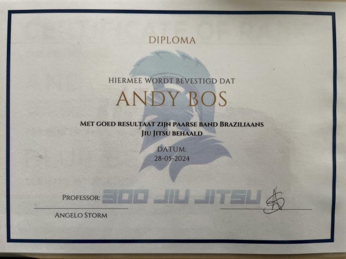 Purple belt · May 28, 2024 · Promoted by Angelo Storm