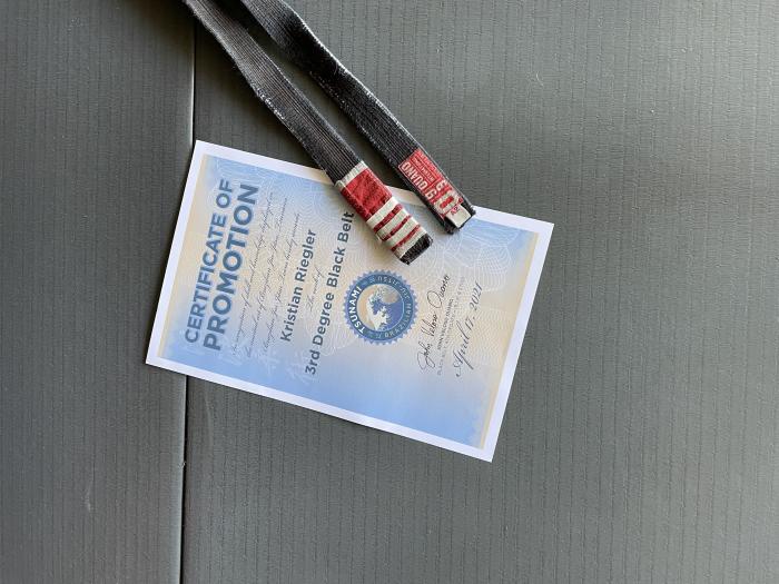 Black belt 3rd degree · April 17, 2021 · Promoted by John Ouano