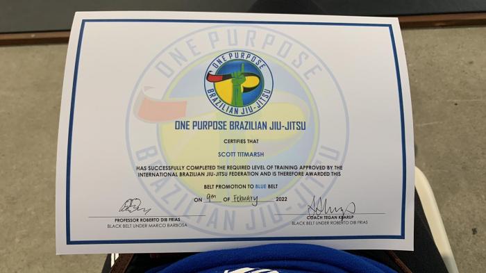 Blue belt · February 9, 2022 · Promoted by Robert friyas