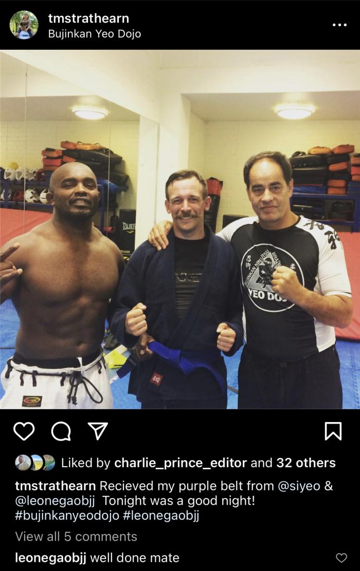 Purple belt · October 4, 2018 · Promoted by Simon Yeo