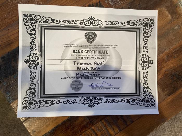 Black belt · May 17, 2022 · Promoted by Robson Moura