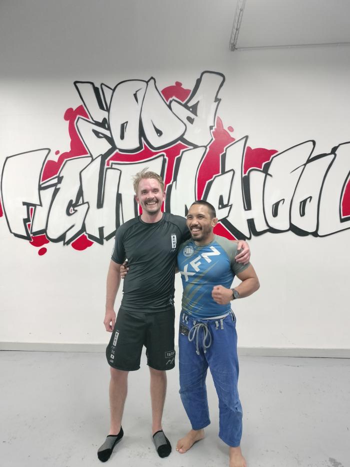Training at Yoga Fight School, Angers, France