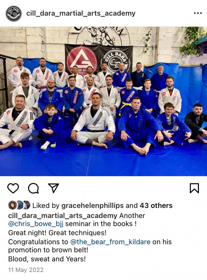 Brown belt · May 12, 2022 · Promoted by Chris Bowe