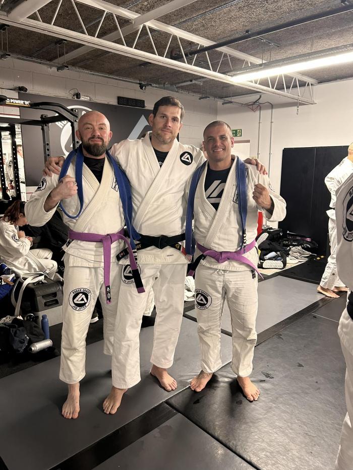 Purple Belt promotion with JP Delport & the GOAT Roger Gracie