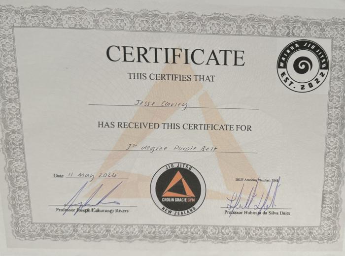Purple belt · February 4, 2023 · Promoted by Joeseph rivers