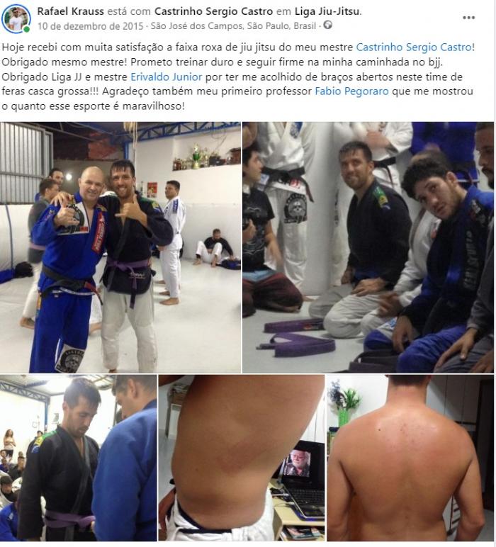 Purple belt · December 10, 2015 · Promoted by Sergio Castro