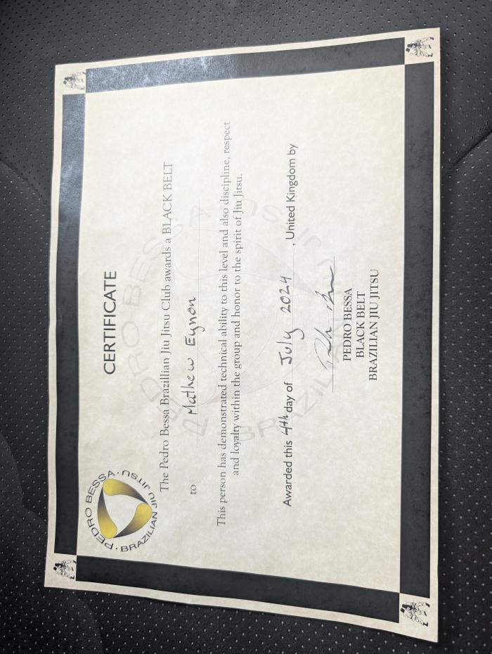 Black belt · July 4, 2024 · Promoted by Pedro bessa