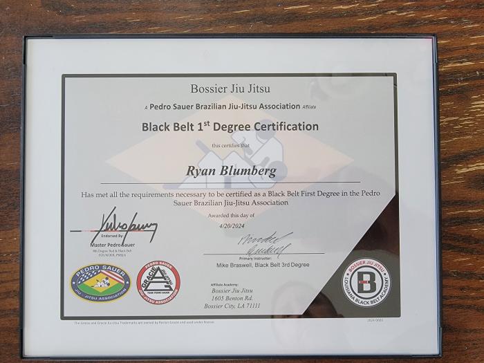 Black belt 1st degree · April 20, 2024 · Promoted by Pedro Sauer