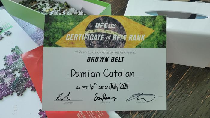 Brown belt · July 6, 2024 · Promoted by Rene Salazar