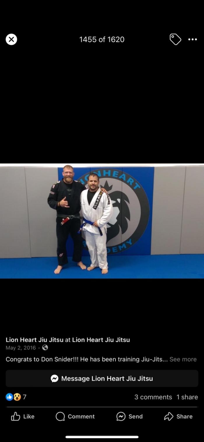 Blue belt · May 2, 2016 · Promoted by George Wehby