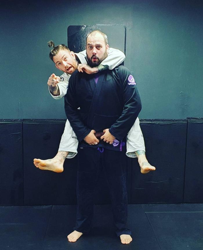 Receiving my brown belt from Coach Martin Hollis